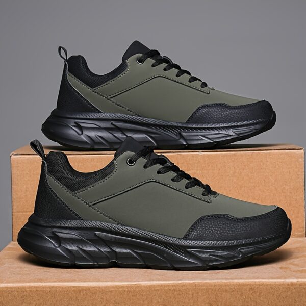 Black Sneakers for Spring and Autumn - Versatile for Running, Travel & Work | Casual Lace-Up Shoes with Comfortable EVA Sole | Sizes 7-13 - Image 6