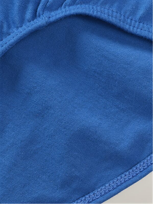 5pcs Men's Solid Color Breathable Cotton Mid-Waist Briefs, Comfortable Everyday Underwear - Random Colors - Image 8