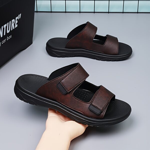 Men'S New Couple Classic Retro Premium Large Size Sports Shoes with PU Sole and Upper for Home Leisure Outdoor Vacation Beach Garden Comfortable Versatile Fashion Slippers - Image 5