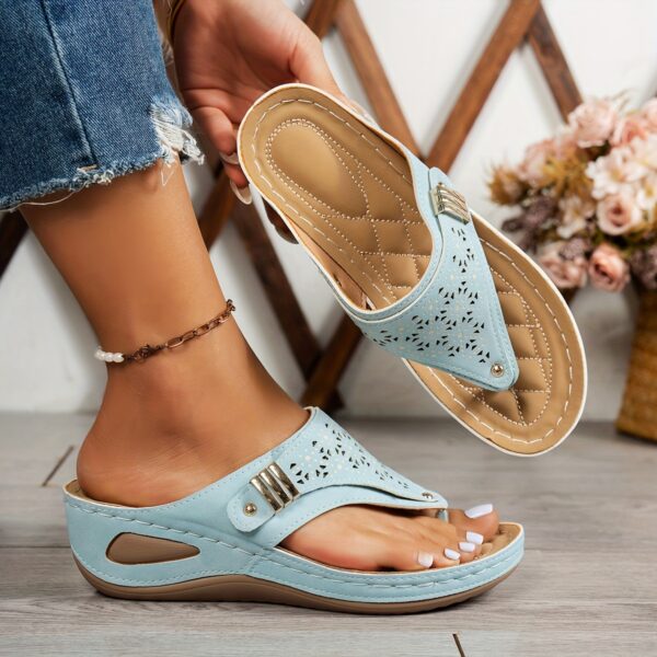 New Women's Fashion Casual Thick Sole Wedge Slipper Slippers - Image 2