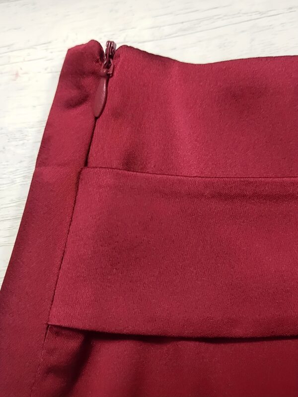 Elegant Color-Block Skirt with Belt - High-Waisted, Flowing Design, Polyester Blend, Perfect for All Seasons - Chic Suit Skirt for Women, Office or Casual Wear - Image 10