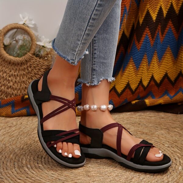 Women's Lightweight Anti-Slip Sandals - Comfortable Casual Sports Shoes with Upper & TPR Sole, Breathable Open-Toe Design for Summer, Beach, Walking, and Casual Attire, Strappy Sandals