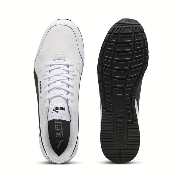 Puma Men'S White Sneakers - Casual Sports Shoes with Black Accents, Rubber Base, Lace-Up Design, All-Season Comfort, Casual Sports Shoes|Laceup Construction|Rubber Base - Image 6