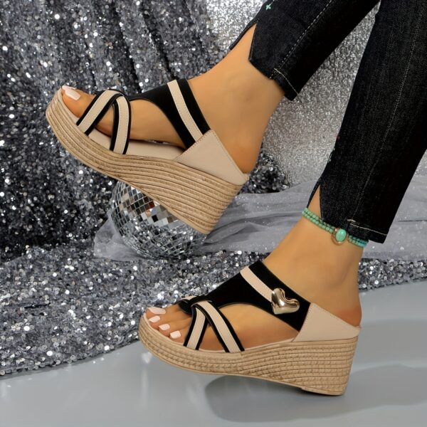 The Same Slope with Black Heart Slippers. - Image 3