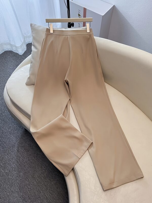 Women's Straight-Leg Pants Elegant Workwear Without Belt - Image 12