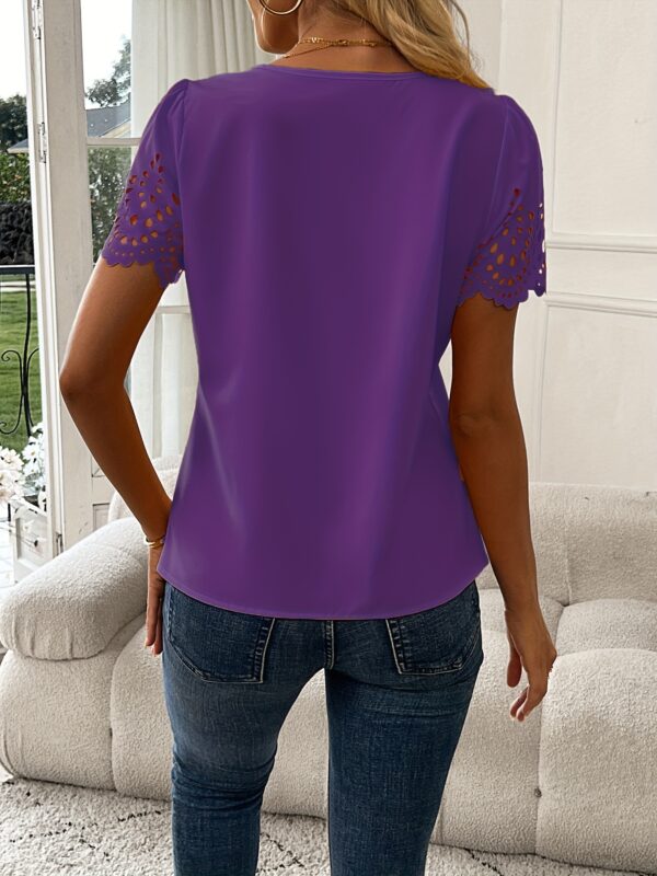 Summer Hot Laser-Cut Scallop Edge Top - Image 4