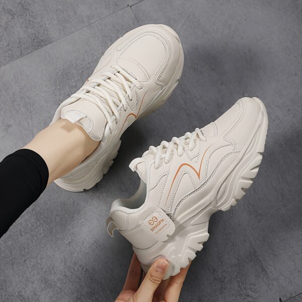 Women's High Quality Casual Running Shoes - Breathable Microfiber Cover Low-Top Sneakers with EVA Cushioned Sole, Lace-Up Design for All-Season Walking & Light Jogging - Image 5