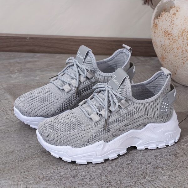 Plus Size Women's Lightweight Breathable Fabric Casual Sneakers - Stability Support Soft PU Sole, Vibrant Red All-Season Walking Shoes for Outdoor Travel & Daily Wear - Image 13