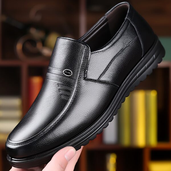 Men's Dress Shoes - Formal and Casual Low-Top Design, Suitable for Business, Weddings, Office - Black, Classic Lace-Up Style, Business Casual Shoes - Image 7