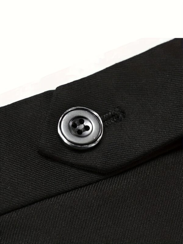 Men's Three-Piece Suit Set with Trousers and Vest, Suitable for Weddings and Important Occasions - Image 10
