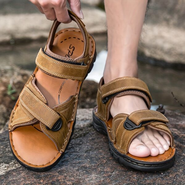 Mens Sandals for Men Men'S Black Brown Grey Size Summer - Image 4