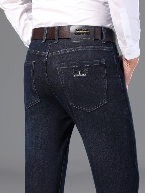 2025 New Men's Casual Jeans with Silicone-Printed "Jeans Legends" Back Pocket Lettering - Mid-Rise Regular Fit, All-Season Comfort, 3 Color Options for Casual Attire, Seasonal Versatility, Comfortable Fit - Image 7