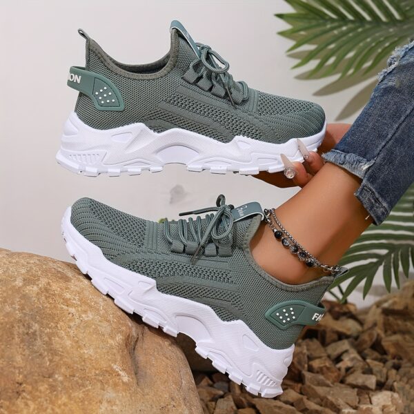 Plus Size Women's Lightweight Breathable Fabric Casual Sneakers - Stability Support Soft PU Sole, Vibrant Red All-Season Walking Shoes for Outdoor Travel & Daily Wear - Image 10