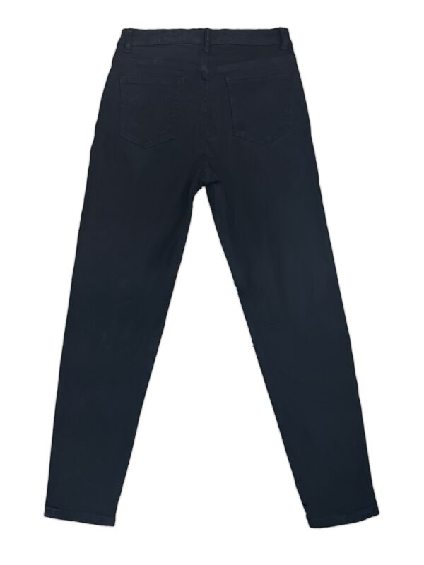 Men'S Slim-Fit Stretch Denim Casual Pants - Raw Detailing, Dark Blue, Comfortable & Stylish for Casual Attire, All-Season Jeans|Slim Fit Pants|Stylish Casualwear - Image 5