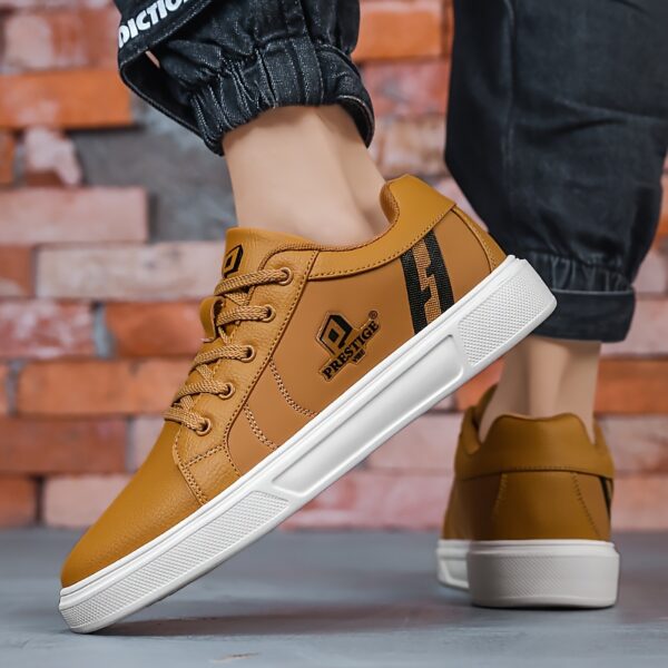 Men'S Low-Top Casual Sneakers - Red & Black Skate Shoes with "Prestige Lives" Graphic, Lace-Up, EVA Sole, Microfiber Synthetic Upper, Perfect for Everyday & Commuting, Ideal Christmas Gift, Everyday Casual Shoes| Bold Design Shoes|Synthetic Upper Sneakers - Image 14