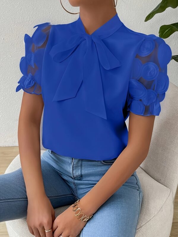 Women'S Mesh Panel Short-Sleeve Shirt - Image 16