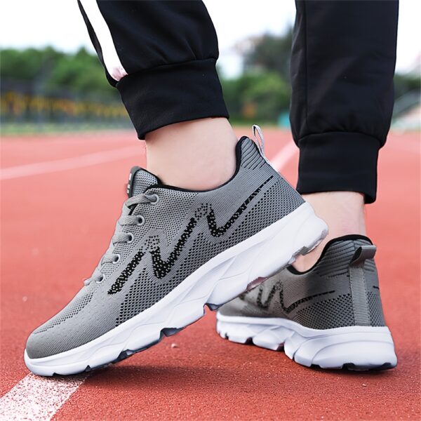 Men'S Sports Casual Minimalist Low Top Lace-Up Running Shoes, Breathable Soft Sole, Solid Color, Round Toe, EVA Sole, Fabric Upper and Inner, for Daily Casual Outdoor Wear - Image 10
