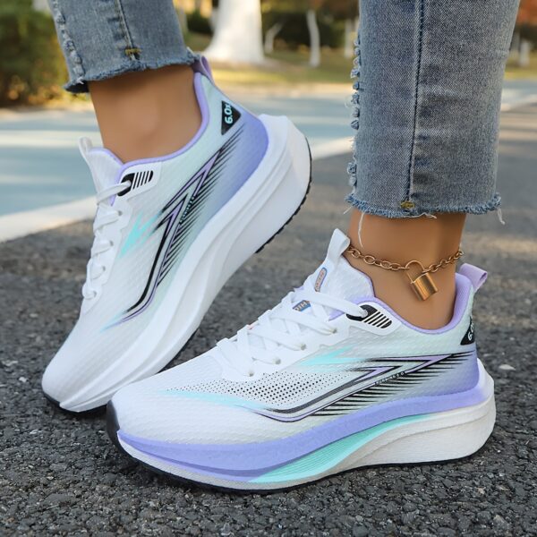 New Women's Running Shoes with Breathable Mesh and Popcorn Ultra Light Carbon Board, Fashionable and Versatile Sports Shoes - Image 6