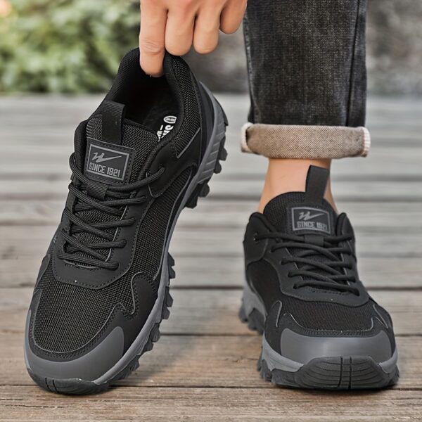 Shuangxing Men'S Outdoor Sports Casual Sneakers, Breathable Fabric and Faux Upper, Low-Top, Round Toe, Lace-Up, All-Season Hiking & Running Shoes with Strong Traction, PVC Sole - Image 7