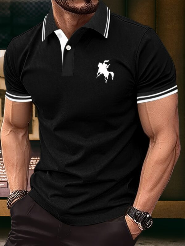 Men'S Light Pink Polo Shirt - Short Sleeve, Regular Fit, Button-Up with Chest Pocket, Summer Work Uniform for Office or Casual Wear, Casual Workwear | Classic Polo Design | Durable Fabri - Image 2