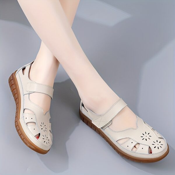 FANMMING Women's Microfiber Leather Fisherman Sandals - Breathable Cut-Out Design, Soft Anti-Slip Rubber Sole, Round Toe Comfort for Spring/Summer Casual Beach Shoes, Strappy Sandals - Image 5