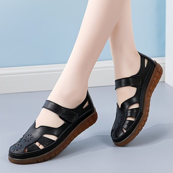 FANMMING Women's Microfiber Leather Fisherman Sandals - Breathable Cut-Out Design, Soft Anti-Slip Rubber Sole, Round Toe Comfort for Spring/Summer Casual Beach Shoes, Strappy Sandals - Image 13