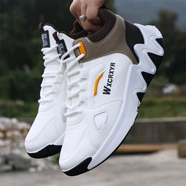 Men'S Stylish High-Top Sneakers with "WOD" Logo - Comfortable, Non-Slip Lace-Up Athletic Shoes for Outdoor Activities, All-Season Wear, Casual Sports Style, Rubber Sole, Fabric Upper, Casual Athletic Shoes | Stylish High Top Sneakers | Rubber Base Sole - Image 8
