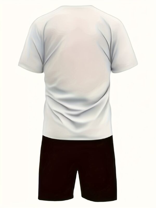 Men'S Home Leisure Sweat-Absorbent Breathable Pinhole T-Shirt Suit Summer Two-Piece Top Shorts Home Clothes, Sweat-Resistant - Image 10