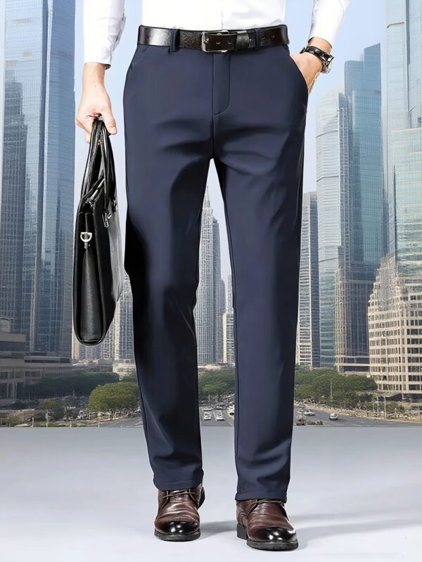 Autumn-Winter New Men's Business Casual Pants: Classic Stretch Thickened Fabric Fashionable Versatile Dress Trousers - Image 5
