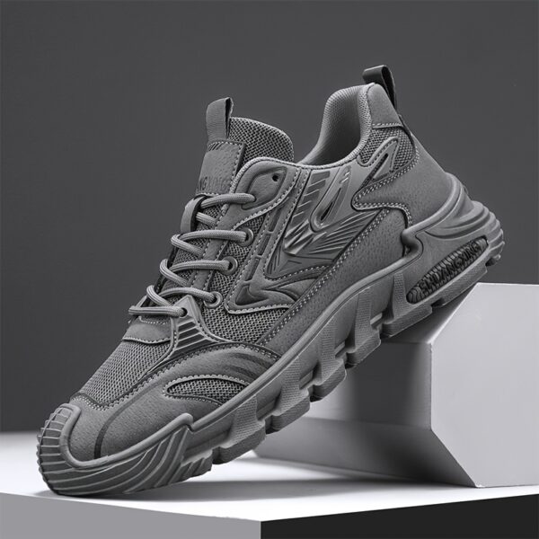 Men's Spring 2025 Fashion Sneakers - Versatile Casual & Sporty, Lace-Up, Breathable Fabric, Non-Slip PVC Sole for Outdoor, Running & Casual Attire - Image 7