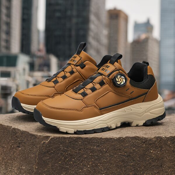 Men's Fashionable Sneakers with Rotary Closure - Casual, Sporty Design, Non-Slip Durable Sole, Shock-Absorbing Athletic Footwear for All Seasons - Image 4