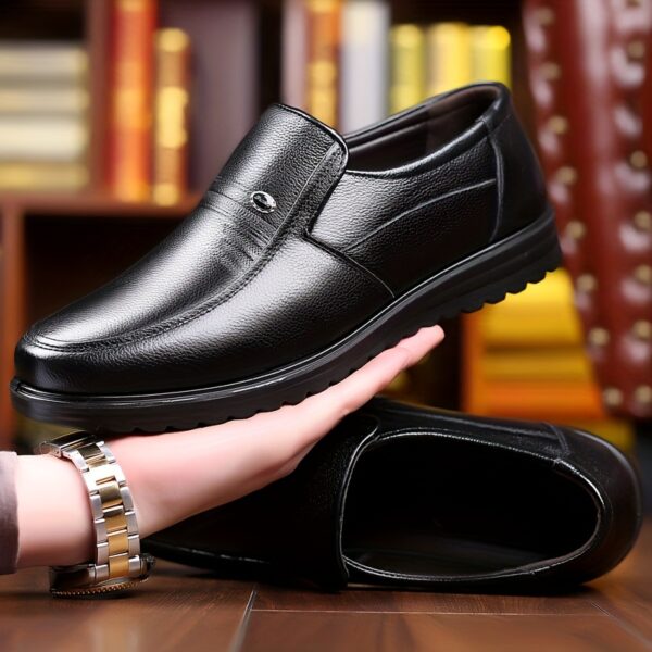 Men's Dress Shoes - Formal and Casual Low-Top Design, Suitable for Business, Weddings, Office - Black, Classic Lace-Up Style, Business Casual Shoes - Image 9