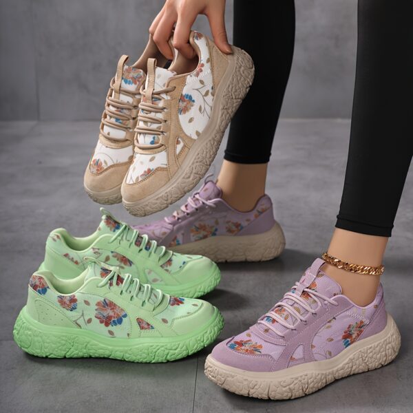 35-42 Spring New Women's Shoes Sports Casual Travel Sneakers Lightweight Anti-Slip Running Shoes Thick Sole