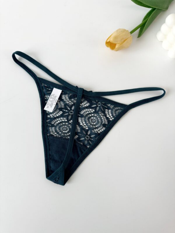 8pcs New Thin Strap Seamless Low Waist Women's Thong Sexy Hot Hollow Pure Desire Panties Bowknot See-through Thin Comfortable Breathable Bikini T-Pants - Image 5