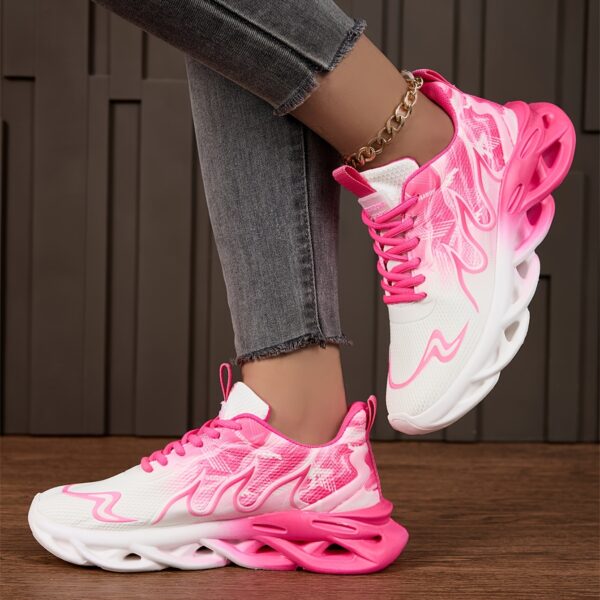 Women'S Breathable Lightweight Running Shoes - Fashion Gradient Design, Soft EVA Sole, Lace-Up Casual Sports Shoes, Mesh Upper, Suitable for All Seasons, Lightweight Running Shoes | Fashion Sports Shoes | Comfortable Fit - Image 11