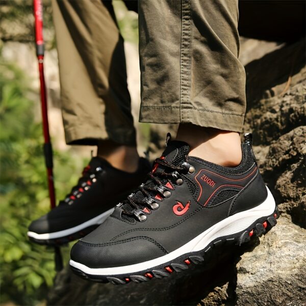Men's Hiking Sneakers - Breathable, Non-Slip, Lace-Up Casual Sneakers for All Seasons | Sturdy Outdoor Running & Walking Footwear with Comfort Fit. - Image 2