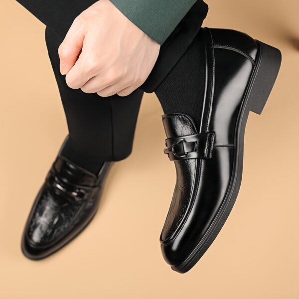 Men'S Stylish New Carved Business Formal Slip-On Loafers, Suitable for Office Parties And Daily Outings. - Image 7
