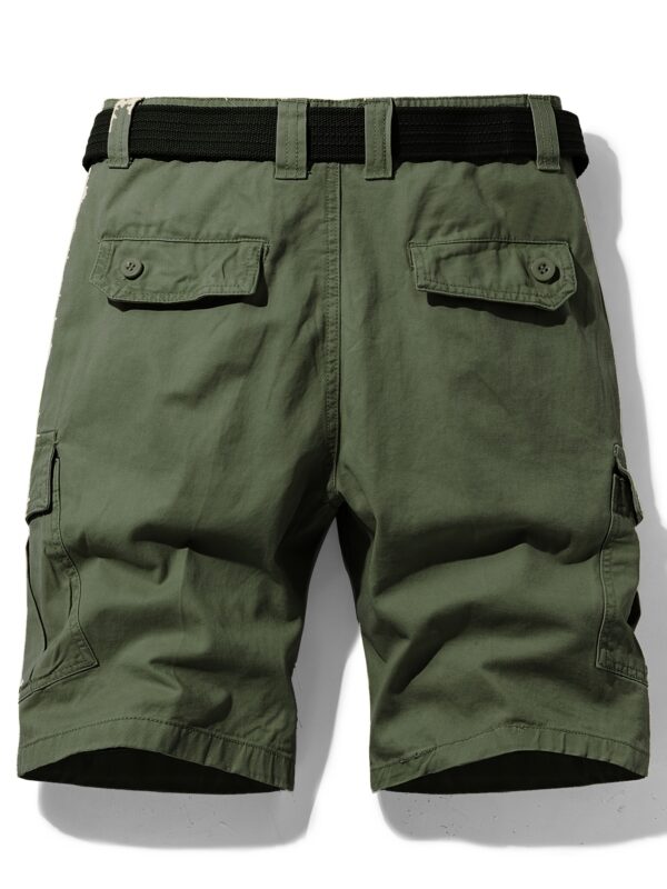 Men's 100% Cotton Solid Shorts With Multi Pockets, Casual Shorts For Summer - Image 7
