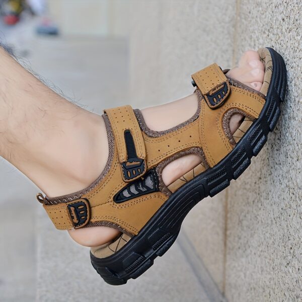 Men's Breathable Casual Sandals with Adjustable Straps, Cushioned Insole & Non-Slip Rubber Sole - Beach Shoes for Summer, Outdoor, Hiking, Daily Wear, Summer Sandals - Image 4