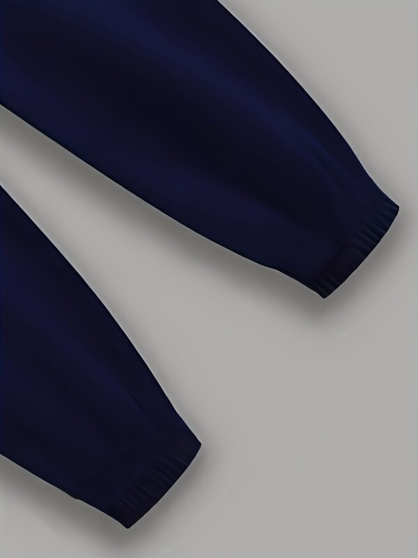 Summer Men's Casual Round Neck Short Sleeve Long Pants Set with Patchwork Design - Image 3