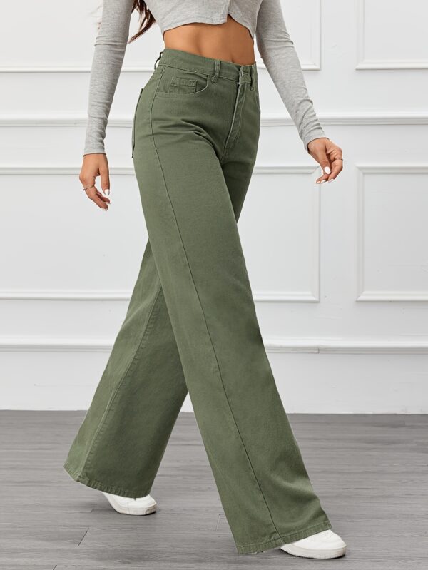 High Waist Relaxed Fit Wide Leg Jeans for Women, Street Style, Machine Washable, Long Length, Four Seasons - Image 9