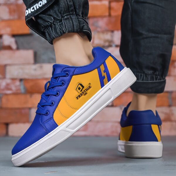 Men'S Low-Top Casual Sneakers - Red & Black Skate Shoes with "Prestige Lives" Graphic, Lace-Up, EVA Sole, Microfiber Synthetic Upper, Perfect for Everyday & Commuting, Ideal Christmas Gift, Everyday Casual Shoes| Bold Design Shoes|Synthetic Upper Sneakers - Image 10