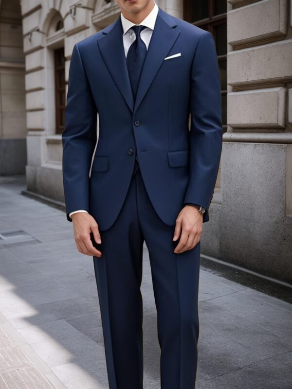 Spring/Summer Slim Fit Men's Classic Notch Lapel 3pcs Business Casual Suit