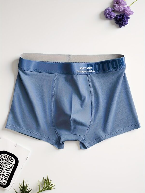 6pcs Men'S Cotton Boxer Briefs - Soft, Comfortable, Breathable, Medium Stretch, Solid Color, Ideal for Active Teens and Adults, Comfortable Clothing | Minimalist Design | Stretchable Fabric - Image 3