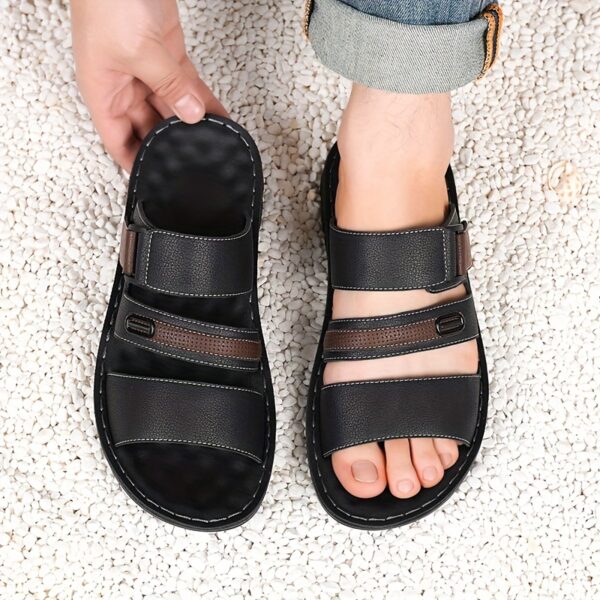 Comfortable Slip-On Sandals for Men - Breathable Quick-Dry Microfiber, Non-Slip Lightweight Beach Shoes with Soft Sole for Home & Outdoor Use, Casual Slipon Design, Comfortable Footwear - Image 8