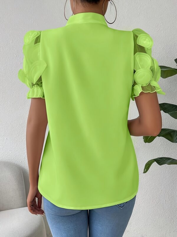 Women'S Mesh Panel Short-Sleeve Shirt - Image 20