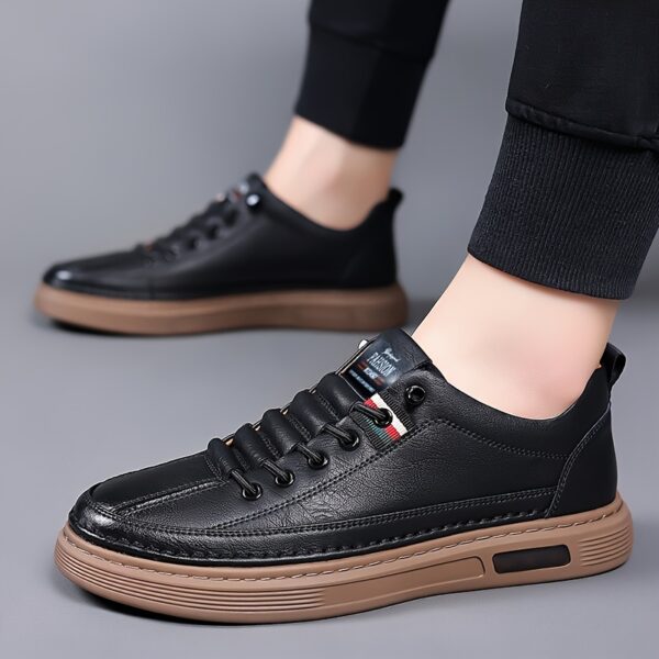 Men's Retro Brown Sneakers - Soft, Non-Slip Thick Sole, Lace-Up Casual Running Shoes for All Seasons, Hiking & Casual Attire - Image 12