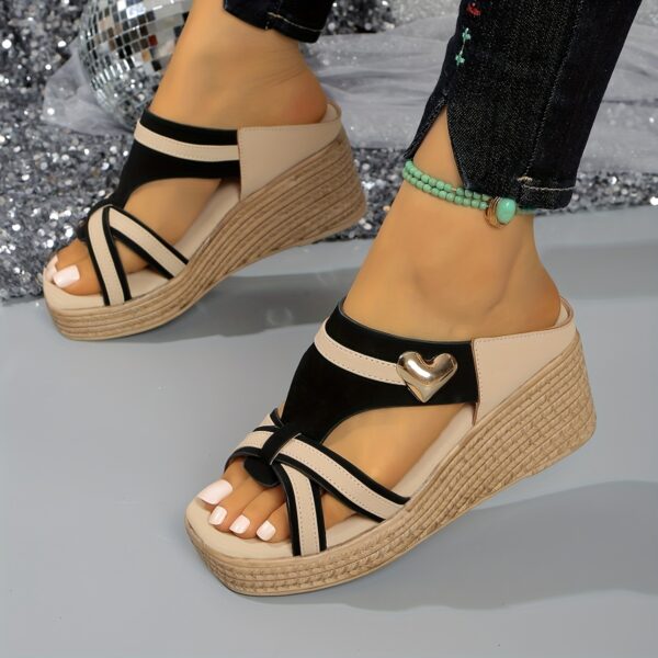 The Same Slope with Black Heart Slippers. - Image 2
