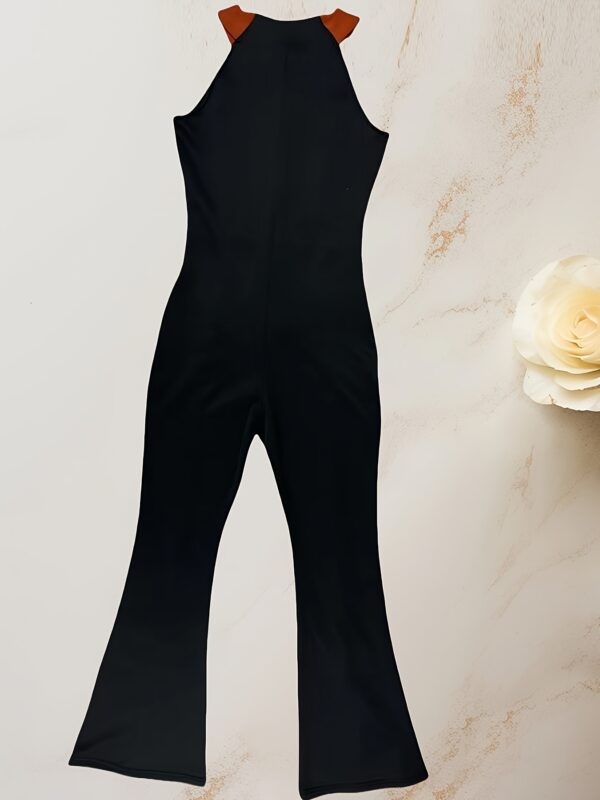 Thoughtful and Elegant Women's Multi-Color Stitched Shoulder Wide Leg Jumpsuit - Image 3