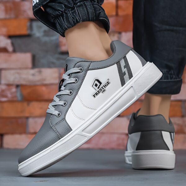 Men'S Low-Top Casual Sneakers - Red & Black Skate Shoes with "Prestige Lives" Graphic, Lace-Up, EVA Sole, Microfiber Synthetic Upper, Perfect for Everyday & Commuting, Ideal Christmas Gift, Everyday Casual Shoes| Bold Design Shoes|Synthetic Upper Sneakers - Image 12